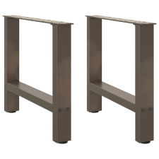 vidaXL 2 db natúr acél dohányzóasztal láb 60 x (42-43) cm acél bútor