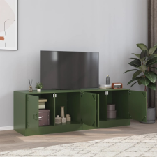 vidaXL 2 db olívazöld acél TV-szekrény 67 x 39 x 44 cm bútor