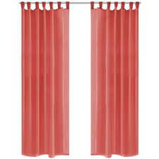 vidaXL 2 db piros voile függöny 140 x 225 cm lakástextília