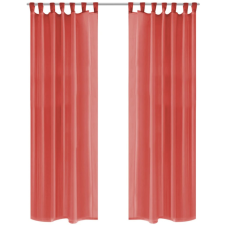 vidaXL 2 db piros voile függöny 140 x 225 cm barkácsgép tartozék