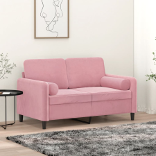vidaXL 2 db rózsaszín bársony díszpárna ø15x50 cm lakástextília