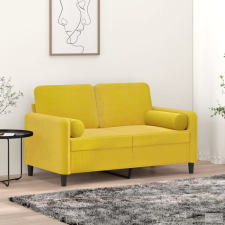vidaXL 2 db sárga bársony díszpárna Ø15x50 cm lakástextília