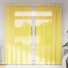 vidaXL 2 db sárga fátyolfüggönyök hurokkal 140x225 cm lakástextília