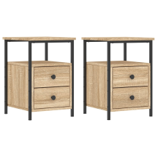 vidaXL 2 db sonoma tölgy éjjeliszekrény 34x35,5x50 cm (826016) bútor