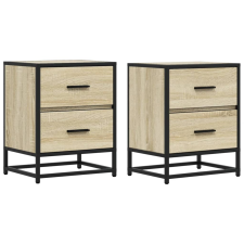 vidaXL 2 db sonoma tölgy éjjeliszekrény 40 x 31 x 50 cm (848677) bútor