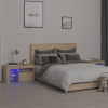 vidaXL 2 db sonoma-tölgy színű LED-lámpás éjjeliszekrény 70x36,5x40 cm