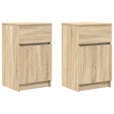 vidaXL 2 db sonoma tölgy színű szerelt fa éjjeliszekrény 39x35x65 cm (861324) bútor