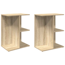 vidaXL 2 db sonoma tölgy színű szerelt fa éjjeliszekrény 46,5x29x61 cm (858655) bútor
