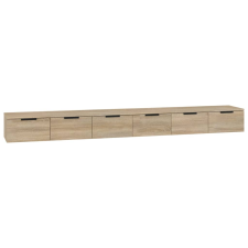 vidaXL 2 db sonoma tölgy színű szerelt fa faliszekrény 102x30x20 cm (3115902) bútor