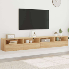 vidaXL 2 db sonoma-tölgyszín szerelt fa fali TV-szekrény 100x30x30 cm bútor