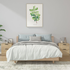 vidaXL 2 db sonoma-tölgyszínű szerelt fa éjjeliszekrény bútor