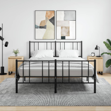 vidaXL 2 db sonoma-tölgyszínű szerelt fa éjjeliszekrény 40x30x50 cm bútor