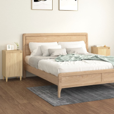 vidaXL 2 db sonoma-tölgyszínű szerelt fa éjjeliszekrény 40x35x70 cm bútor