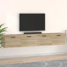 vidaXL 2 db sonoma-tölgyszínű szerelt fa faliszekrény 100x36,5x35 cm bútor
