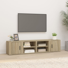 vidaXL 2 db sonoma-tölgyszínű szerelt fa TV-szekrény 80x31,5x36 cm bútor