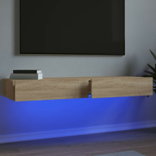 vidaXL 2 db sonoma tölgyszínű TV-szekrény LED-lámpákkal 60x35x15,5 cm bútor