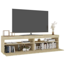 vidaXL 2 db sonoma-tölgyszínű tv-szekrény led-világítással 75x35x40 cm bútor