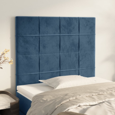 vidaXL 2 db sötétkék bársony fejtámla 90x5x78/88 cm ágy és ágykellék