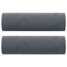 vidaXL 2 db sötétszürke bársony díszpárna Ø15x50 cm (349510) lakástextília
