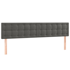 vidaXL 2 db sötétszürke bársony fejtámla 100x5x78/88 cm (346531) ágy és ágykellék