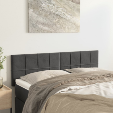 vidaXL 2 db sötétszürke bársony fejtámla 72 x 5 x 78/88 cm ágy és ágykellék