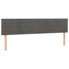 vidaXL 2 db sötétszürke bársony fejtámla 90x5x78/88 cm (346181) ágy és ágykellék