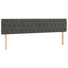 vidaXL 2 db sötétszürke bársony fejtámla 90x7x78/88 cm (346377) ágy és ágykellék