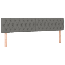 vidaXL 2 db sötétszürke szövet fejtámla 100x7x78/88 cm (346383) ágy és ágykellék