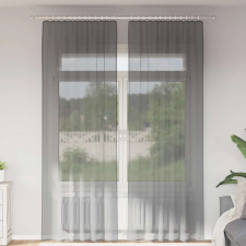 vidaXL 2 db sötétszürke voile függönyök rúd zsebekkel lakástextília