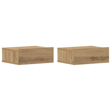 vidaXL 2 db szerelt fa lebegő éjjeliszekrények 40x32x15 cm (861122) bútor