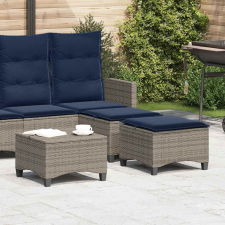 vidaXL 2 db szürke polirattan kerti székek párnákkal 55x55x36 cm kerti bútor