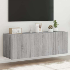 vidaXL 2 db szürke sonoma fali TV-szekrény LED-ekkel 60x35x41 cm bútor