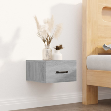 vidaXL 2 db szürke sonoma falra szerelhető éjjeliszekrény 35x35x20 cm bútor