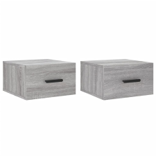 vidaXL 2 db szürke sonoma falra szerelhető éjjeliszekrény 35x35x20 cm (829849) bútor
