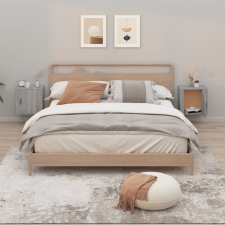 vidaXL 2 db szürke sonoma falra szerelhető éjjeliszekrény 50x30x47 cm bútor