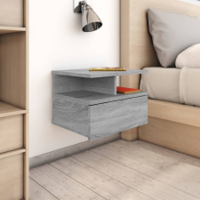 vidaXL 2 db szürke sonoma szerelt fa fali éjjeliszekrény 40x31x27 cm bútor