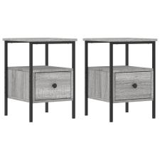 vidaXL 2 db szürke sonoma színű éjjeliszekrény 34x36x50 cm (826050) bútor