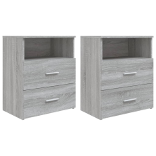 vidaXL 2 db szürke sonoma színű éjjeliszekrény 50x32x60 cm bútor