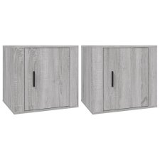 vidaXL 2 db szürke sonoma színű éjjeliszekrény 50x39x47 cm (816701) bútor