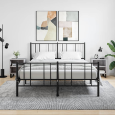 vidaXL 2 db szürke-sonoma színű szerelt fa éjjeliszekrény 40x30x50 cm bútor