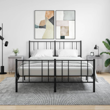 vidaXL 2 db szürke sonoma színű szerelt fa éjjeliszekrény 40x30x50 cm bútor