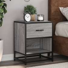 vidaXL 2 db szürke-sonoma színű szerelt fa éjjeliszekrény 40x31x50 cm bútor