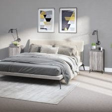vidaXL 2 db szürke sonoma színű szerelt fa éjjeliszekrény 40x35x70 cm bútor