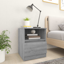vidaXL 2 db szürke sonoma színű szerelt fa éjjeliszekrény 40x40x50 cm bútor