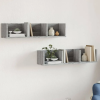 vidaXL 2 db szürke sonoma színű szerelt fa faliszekrény 75x18x16,5 cm