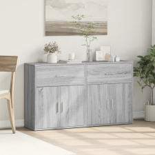 vidaXL 2 db szürke sonoma színű szerelt fa tálalószekrény 60x31x70 cm bútor