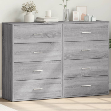vidaXL 2 db szürke sonoma színű szerelt fa tálalószekrény 60x31x84 cm bútor