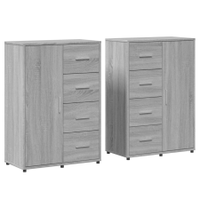 vidaXL 2 db szürke sonoma színű szerelt fa tálalószekrény 60x31x84 cm (3276593) bútor