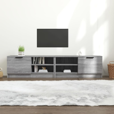 vidaXL 2 db szürke sonoma színű szerelt fa TV-szekrény 80x35x36,5 cm bútor
