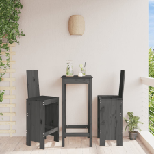 vidaXL 2 db szürke tömör fenyőfa bárszék 40x42x120 cm kerti bútor